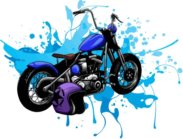 Мотоциклетний Подрібнювач Векторний Дизайн Ілюстрації — стоковий вектор