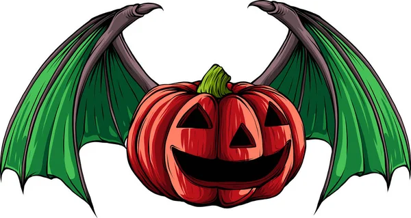 Κολοκύθα Halloween Επίπεδη Στυλ Διανυσματική Απεικόνιση — Διανυσματικό Αρχείο