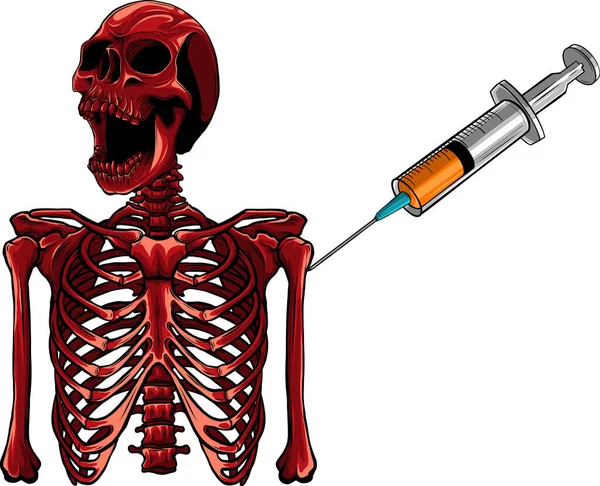 Illustration Spruta För Vaccinationsutformning — Stock vektor