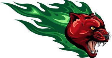 Cougar vektör illüstrasyon tasarımı başkanı