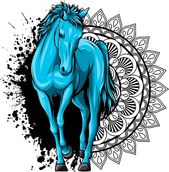 Ilustração Vetorial Cavalo Colorido — Vetor de Stock