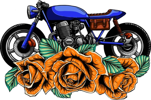 Cafe Racer Motorrad Vektor — Stockvektor