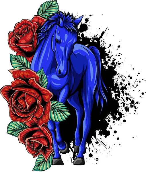 Wektor Ilustracja Kolorowy Koń — Wektor stockowy