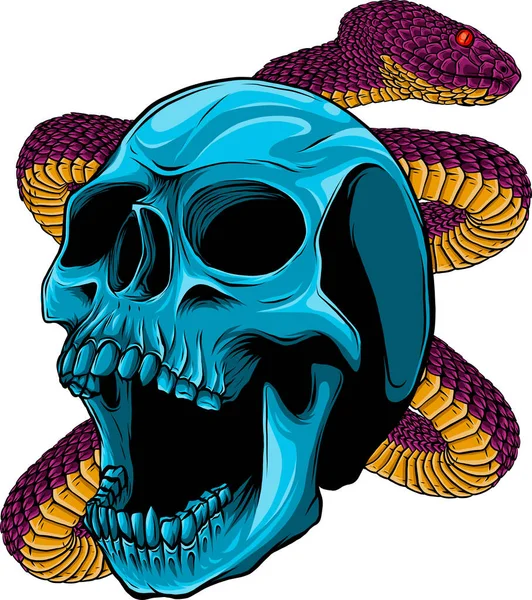 人間の頭蓋骨のイラストデザイン — ストックベクタ