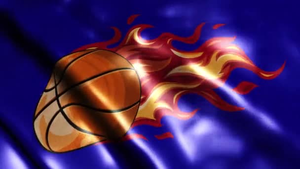 Animacja Koszykówki Płomieniami — Wideo stockowe