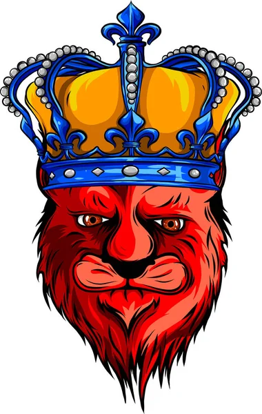 Heraldic Lion Head Vector Illustration — Stock Vector