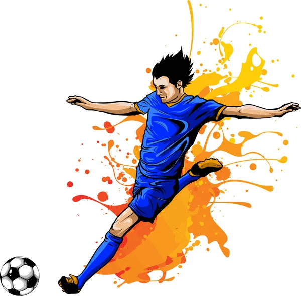 Soccer Player Vector Illustration Design — Archivo Imágenes Vectoriales