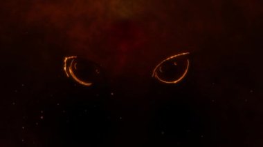 neon tarzında göz kedisi animasyonu