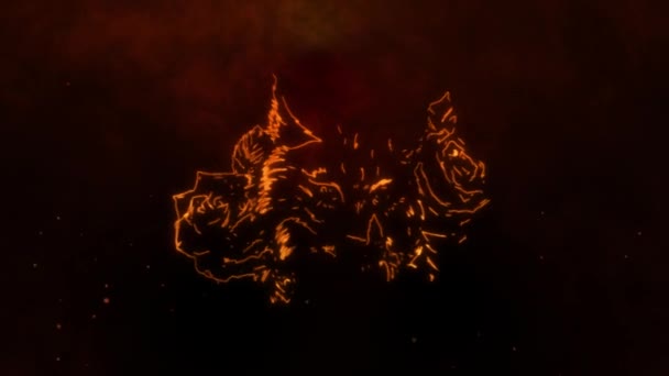 山猫头与玫瑰在火线视频 — 图库视频影像