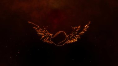 Ateş hattında kanatları olan tenis topunun videosu