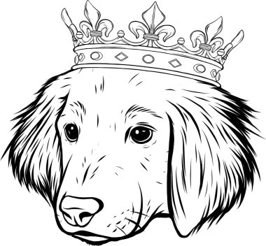 Baş köpeğin vektör illüstrasyonu