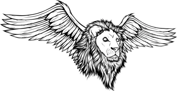 Ícone Ícone Vetor Leão Selvagem Design Logotipo Mascote Ícone — Vetor de Stock