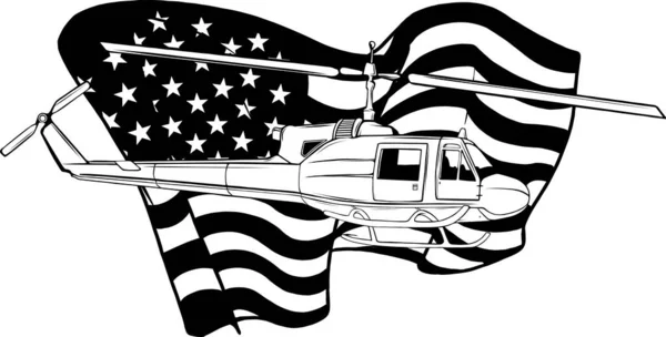 Helikopter Gedetailleerde Vector Illustratie Ontwerp — Stockvector