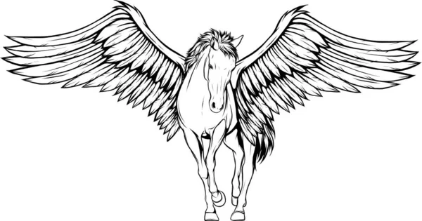 Illustration Häst Konturdesign — Stock vektor