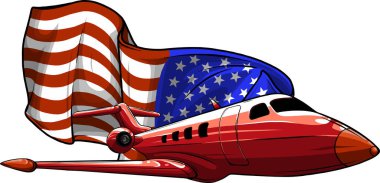 Beyaz bir arka plan üzerinde Jet uçak