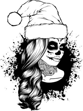 Ölü kız siyah beyaz taslak