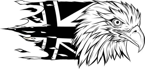 Eagle Head Outline Style — 스톡 벡터