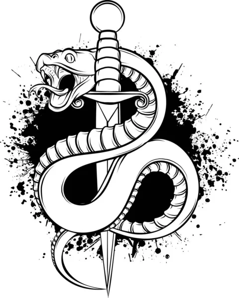 Icono Contorno Serpiente Insignia Animal Víbora — Archivo Imágenes Vectoriales