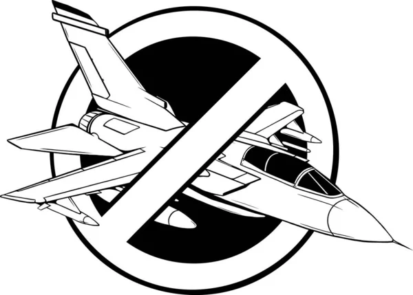 Skissera Jet Fighter Vektor Design — Stock vektor