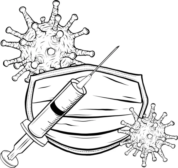Значок Вакцинного Шприца Иконка Векторного Вектора Вакцины Веб Дизайна Выделена — стоковый вектор