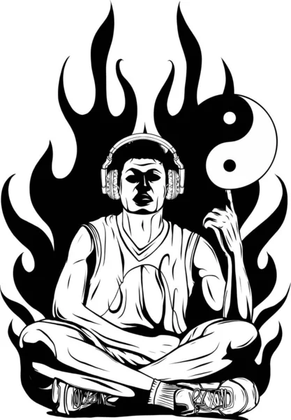 Ying Yang Symbole Harmonie Équilibre — Image vectorielle
