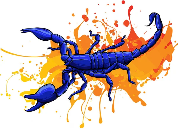 Dessin Main Illustration Vectorielle Scorpion — Image vectorielle