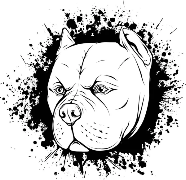 Vector Illustration Head Dog — Stock Vector