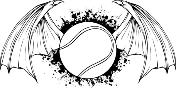 Ilustração Esboço Bola Tênis —  Vetores de Stock