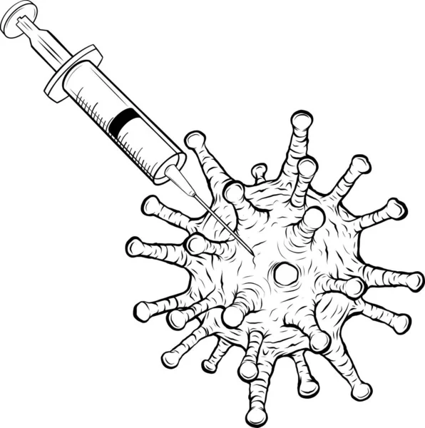 Vakcina Fecskendő Ikonja Vakcina Fecskendő Vektor Ikon Web Design Izolált — Stock Vector