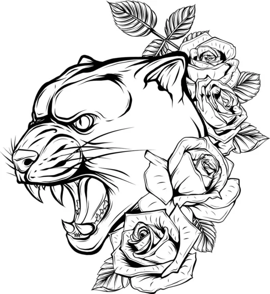 Cougar Ing Illustration Vectorielle — Image vectorielle
