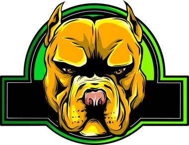 Amerikan Staffordshire boğa teriyer köpeği, Bully, Pitbull - izole vektör