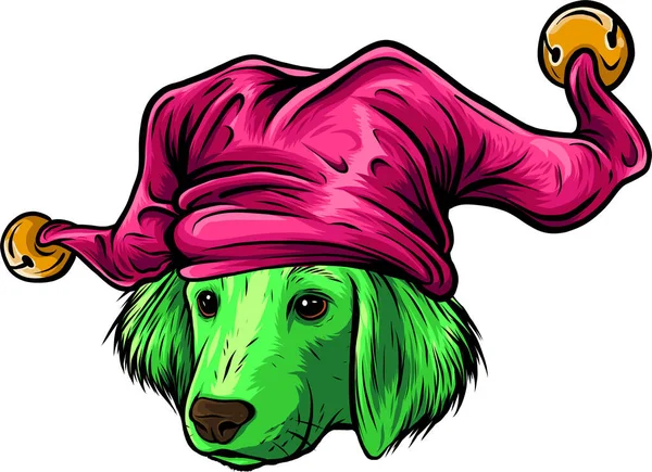 Illustration Vectorielle Portrait Chiot Récupérateur Labrador — Image vectorielle