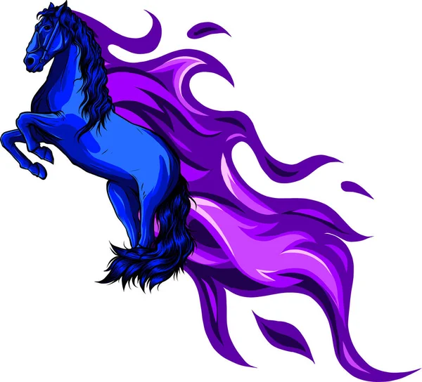 Vetor Ilustratio Cavalo Sobre Fundo Branco Desenho Mão Digital — Vetor de Stock