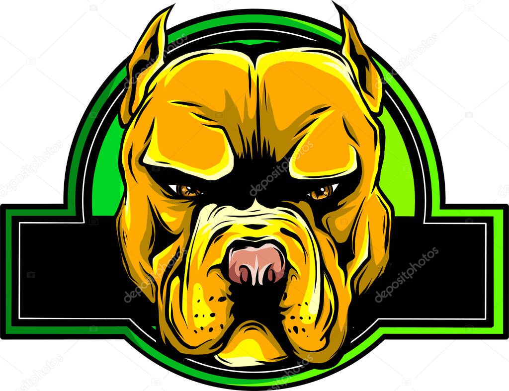 American Staffordshire bull Terrier dog, Bully, Pitbull - isolated vector