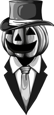 Zarif dumanlı balkabağı çizimi