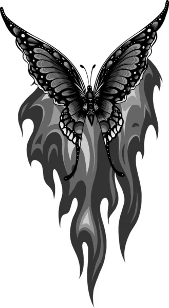 Illustration Papillon Feu — Image vectorielle