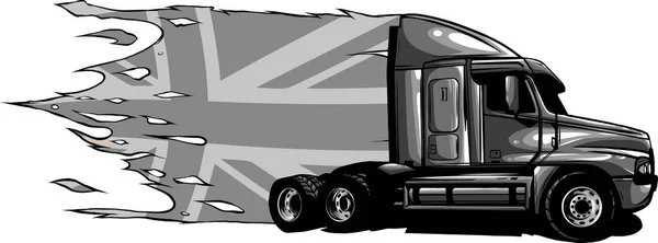 Klassieke Amerikaanse Truck Vector Illustratie — Stockvector