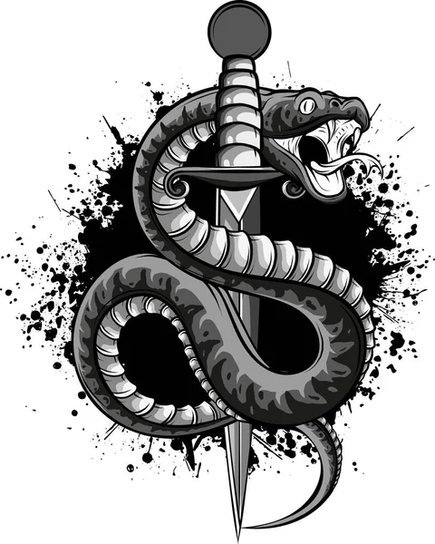Векторная Иллюстрация Змеи Кинжала — стоковый вектор