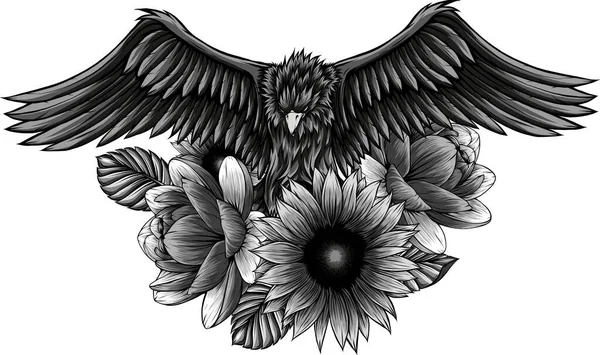 ภาพของนกอ นทร ดอกไม — ภาพเวกเตอร์สต็อก