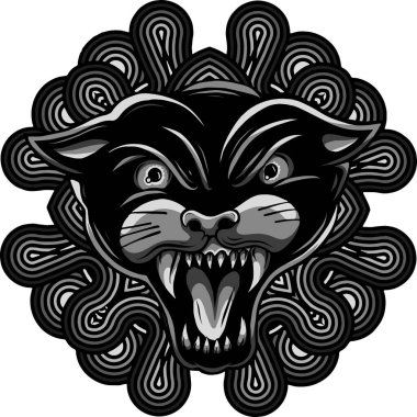 Siyah panter kafasının gösterimi