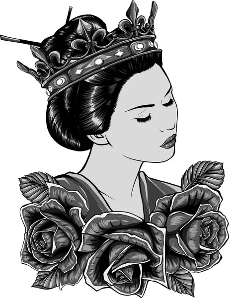 Иллюстрация Женщина Короне Короной — стоковый вектор