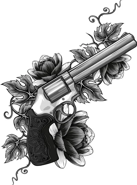 Revolver Virágok Színes Vektor Illusztráció — Stock Vector