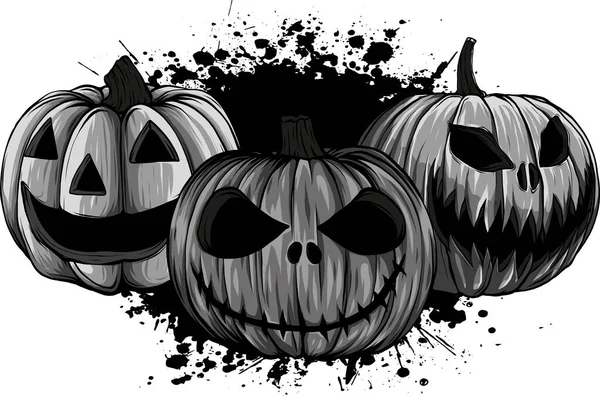 Απεικόνιση Κολοκύθας Για Halloween Λευκό Φόντο — Διανυσματικό Αρχείο