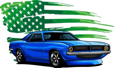 Kaslı araba vektör çiziminin el çizimi