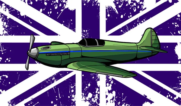 Ilustracja Wektora Starego Samolotu Myśliwskiego — Wektor stockowy