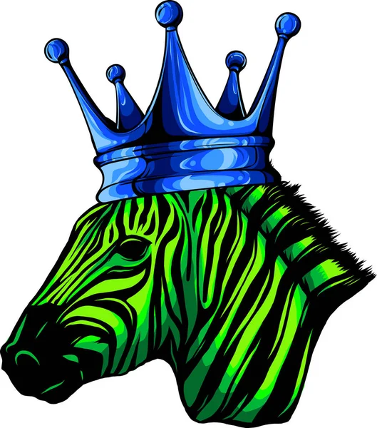 Progettazione Illustrazione Vettoriale Testa Zebra — Vettoriale Stock