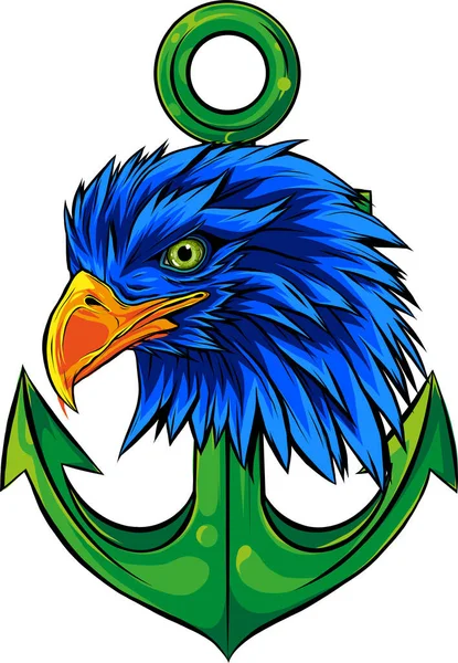 Cabeza Mascota Águila — Vector de stock
