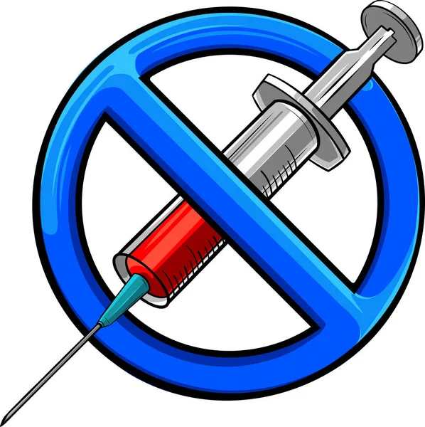 Illustration Seringue Pour Schéma Vaccinal — Image vectorielle