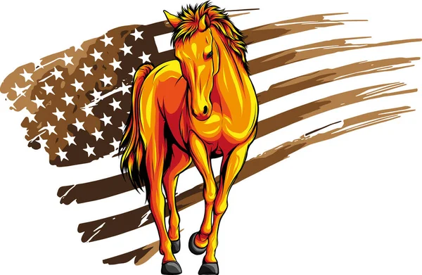 Ilustração Vetorial Cavalo Colorido —  Vetores de Stock