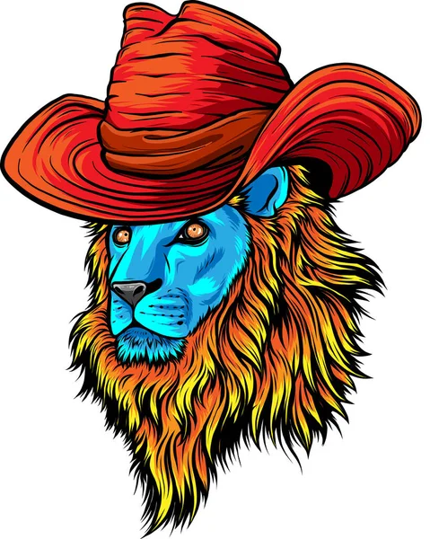 Lion Head Vector Illustratie Ontwerp — Stockvector